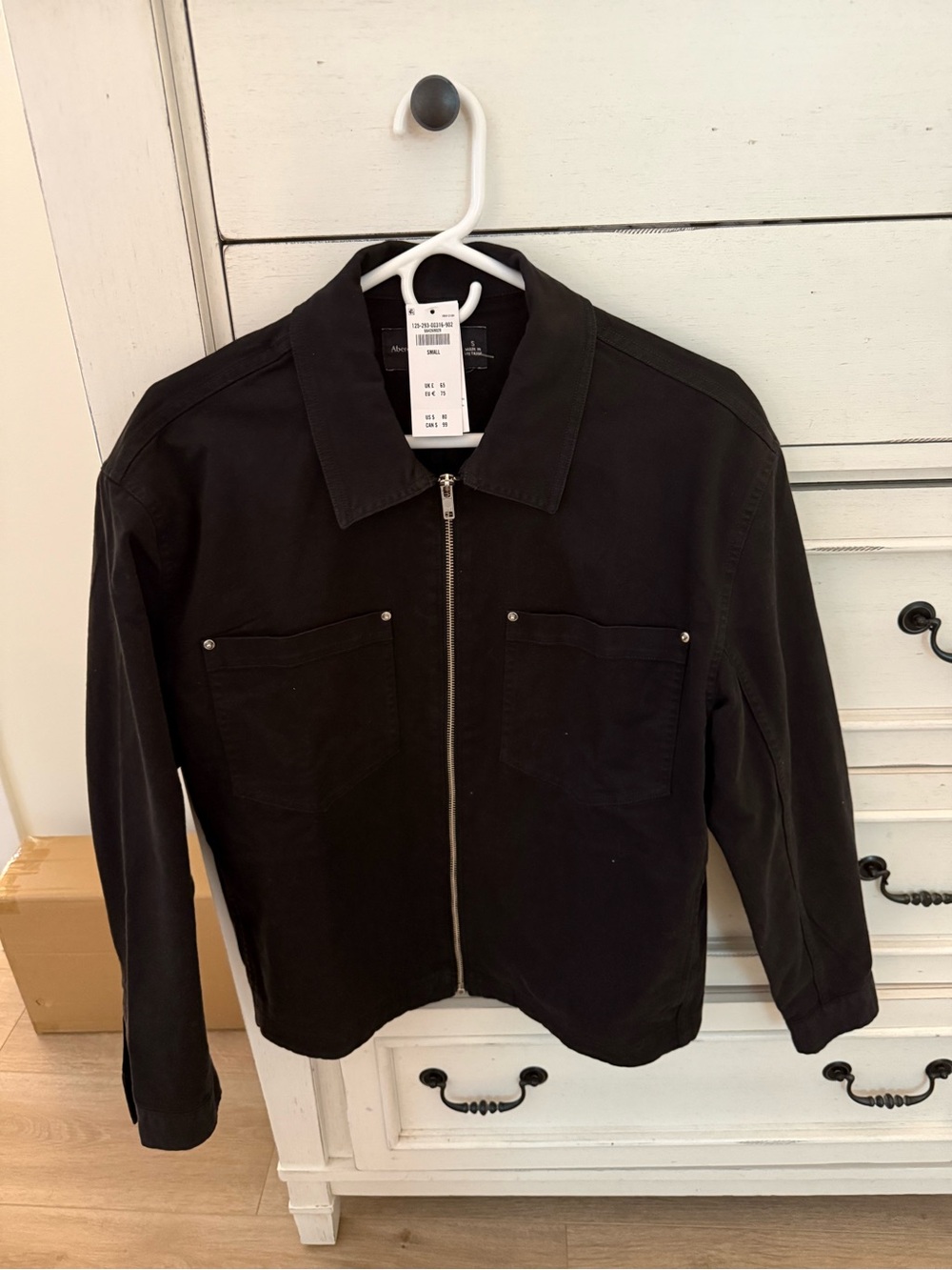 Abercrombie & Fitch Black Lightweight Zip Shirt Jacket